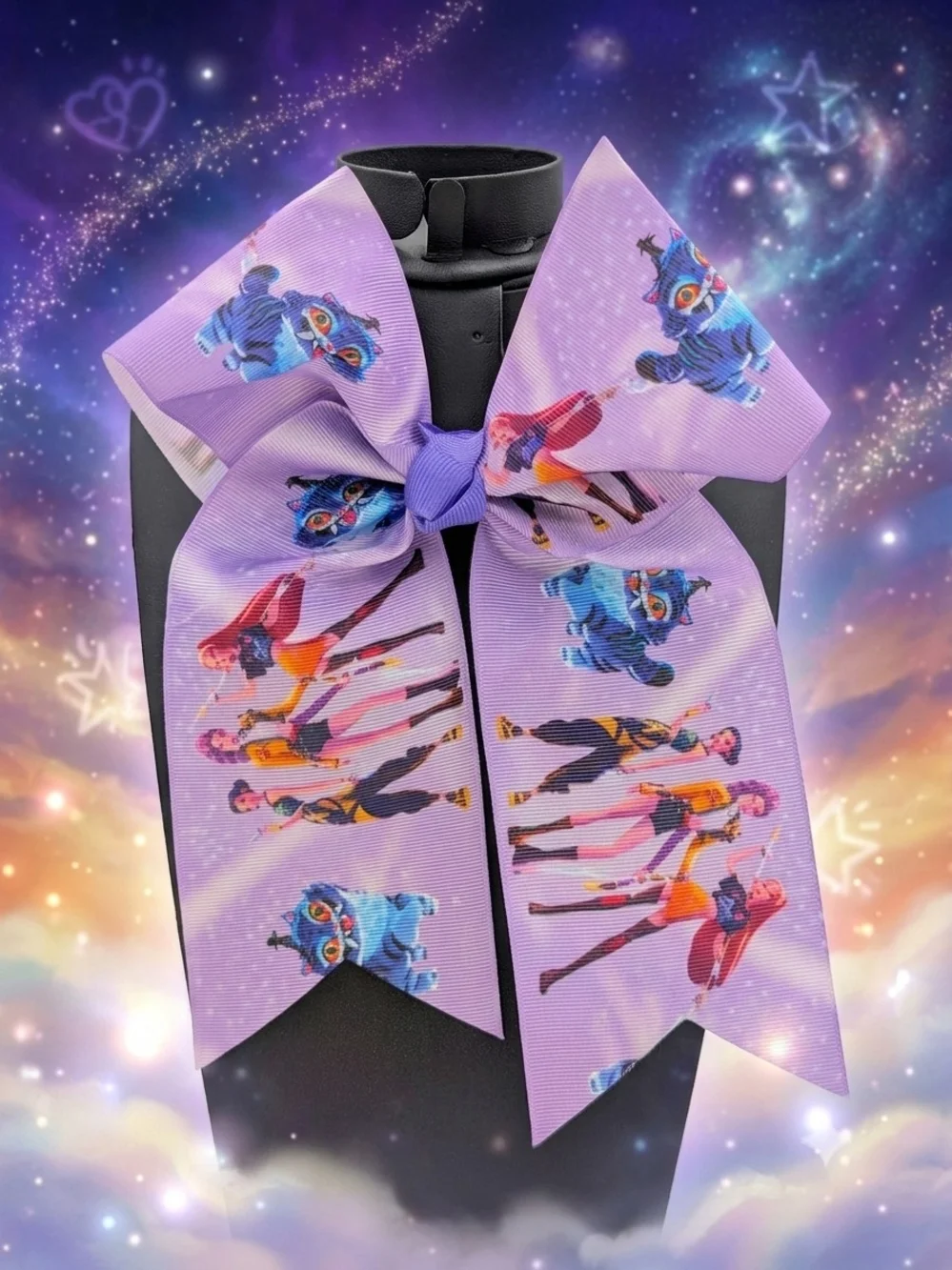 Girls Purple Kpop Demon Hunters Huntrix Hairbow